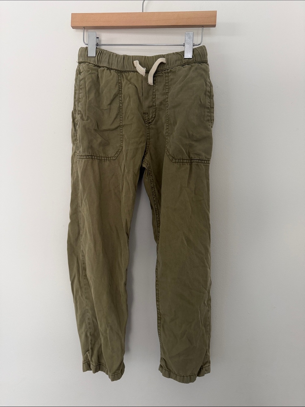 Zara Boys Olive Drawstring Casual Pants Size 8 Years